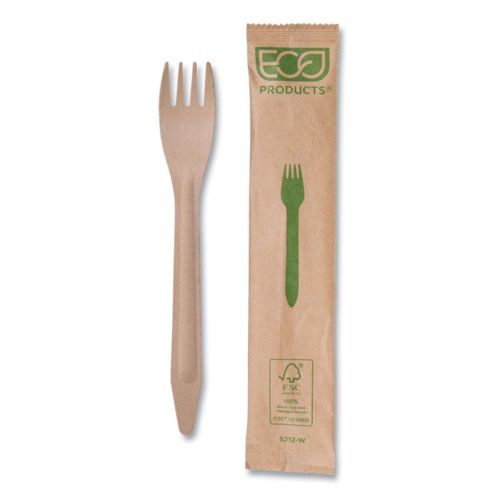 Wood Cutlery, Fork, Natural, 500/Carton - Image 6