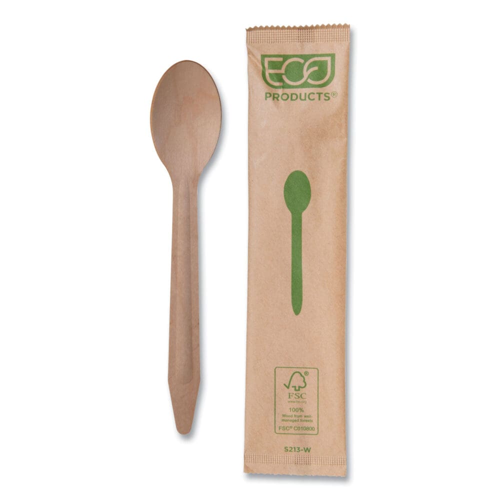 Wood Cutlery, Spoon, Natural, 500/Carton - Image 2
