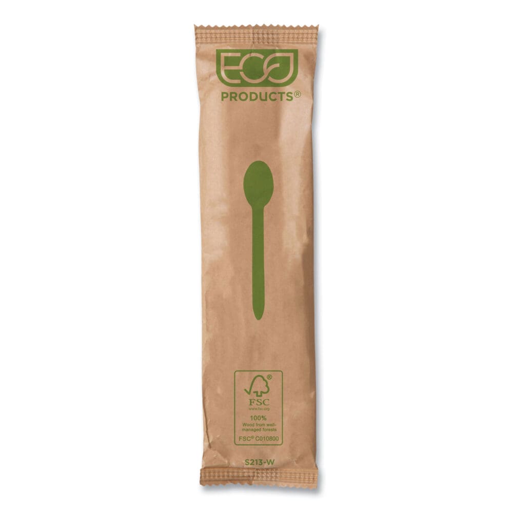 Wood Cutlery, Spoon, Natural, 500/Carton - Image 4