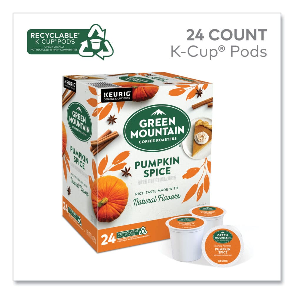 Fair Trade Certified Pumpkin Spice Flavored Coffee K-Cups, 24/Box - Image 3