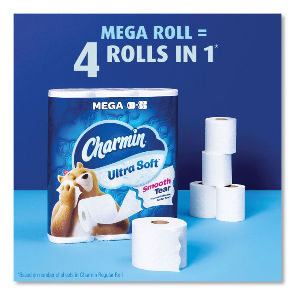 Ultra Soft Bathroom Tissue, Septic Safe, 2-Ply, White, 224 Sheets/Roll, 4 Rolls/Pack - Image 6