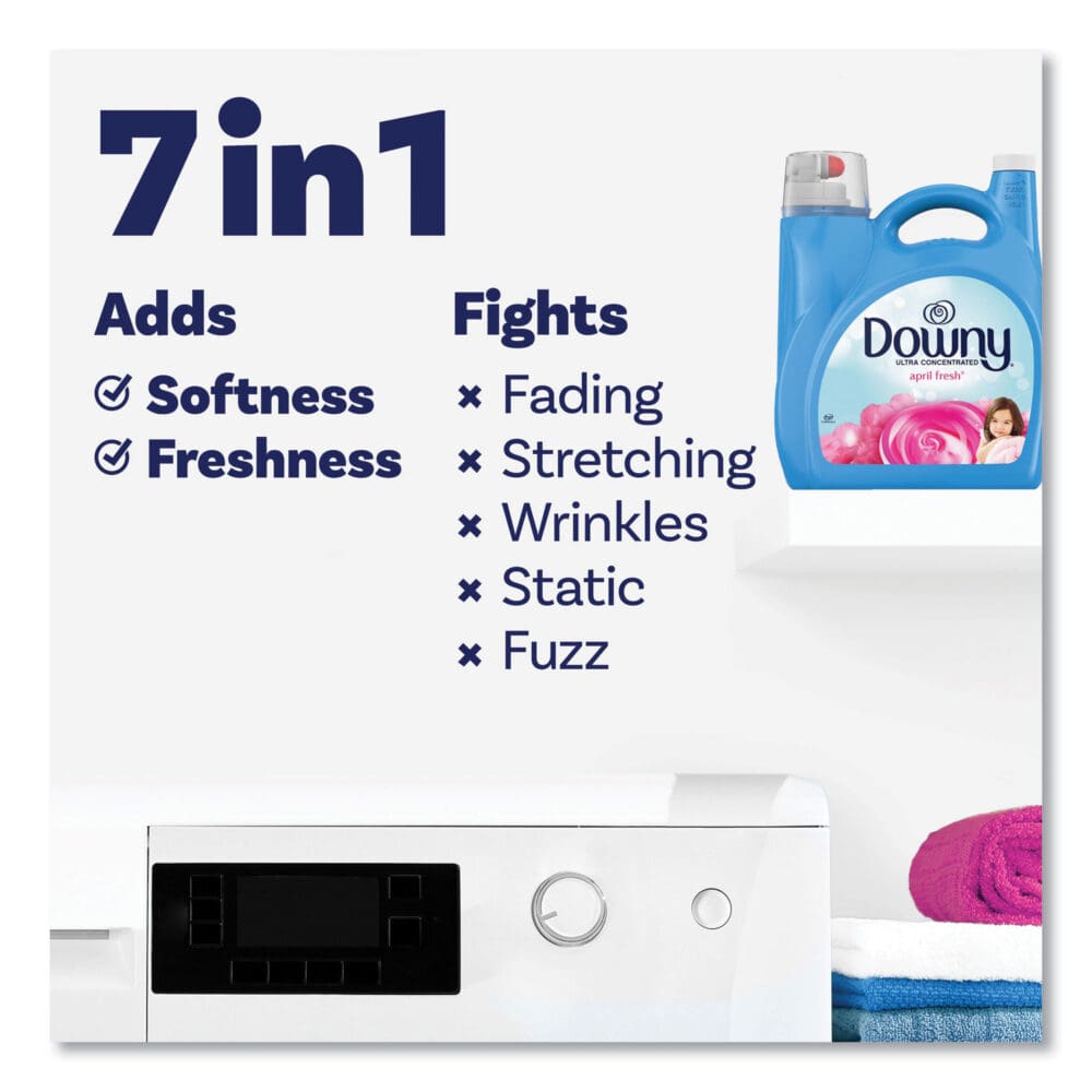 Liquid Fabric Softener, April Fresh, 140 oz Bottle, 4/Carton - Image 7