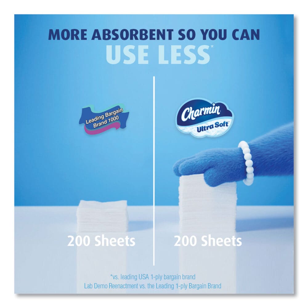 Ultra Soft Bathroom Tissue, Mega Roll, Septic Safe, 2-Ply, White, 224 Sheets/Roll, 12 Rolls/Pack - Image 6