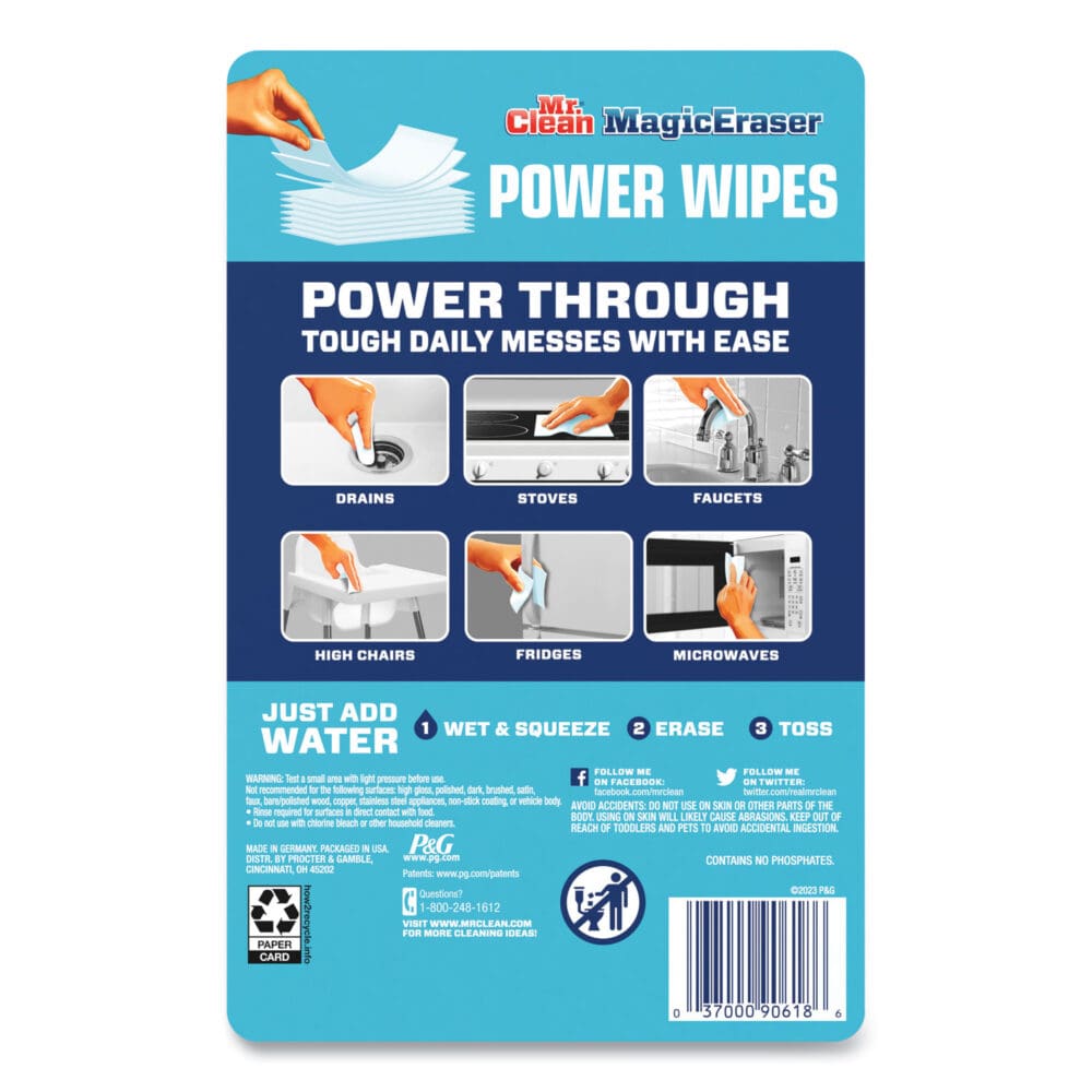 Magic Eraser Sheets, 3.5 x 5.8, 0.03" Thick, White, 16 Sheets/Pack, 4 Packs/Carton - Image 2