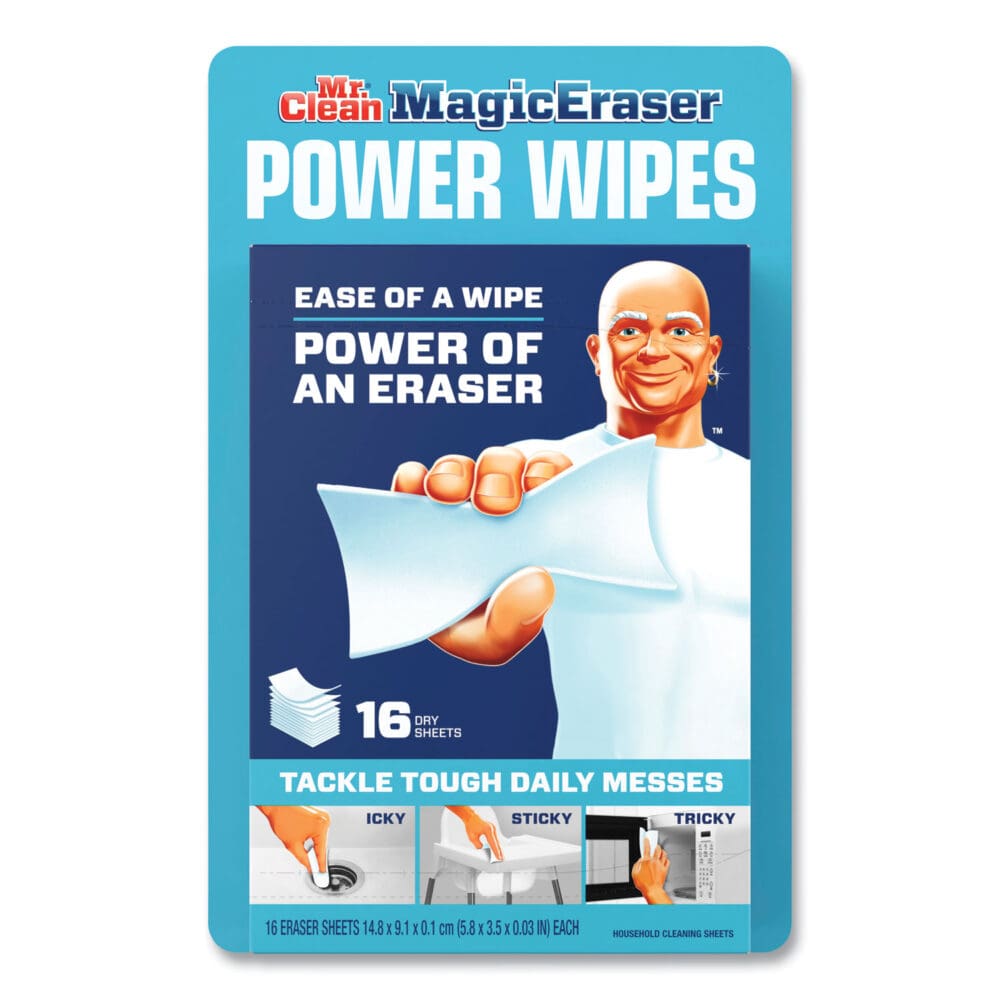Magic Eraser Sheets, 3.5 x 5.8, 0.03" Thick, White, 16 Sheets/Pack, 4 Packs/Carton - Image 3