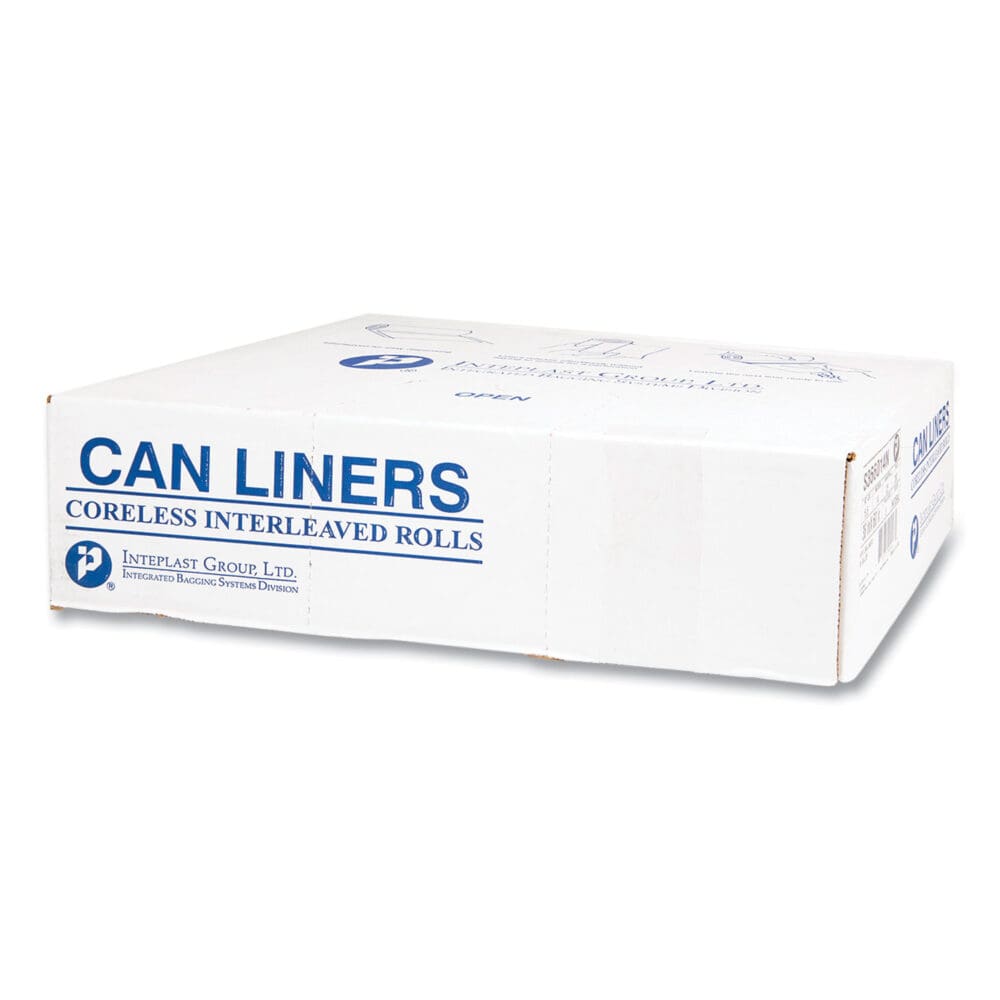High-Density Commercial Can Liners, 33 gal, 16 mic, 33" x 40", Clear, 25 Bags/Roll, 10 Interleaved Rolls/Carton - Image 5