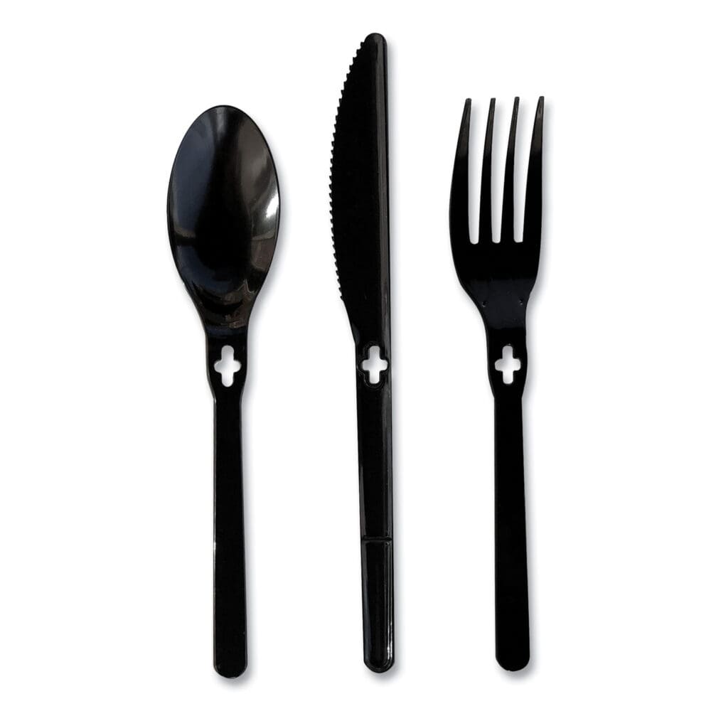 Fork WeGo Polystyrene, Fork, Black, 1000/Carton - Image 4