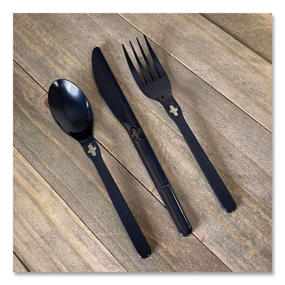 Fork WeGo Polystyrene, Fork, Black, 1000/Carton - Image 2