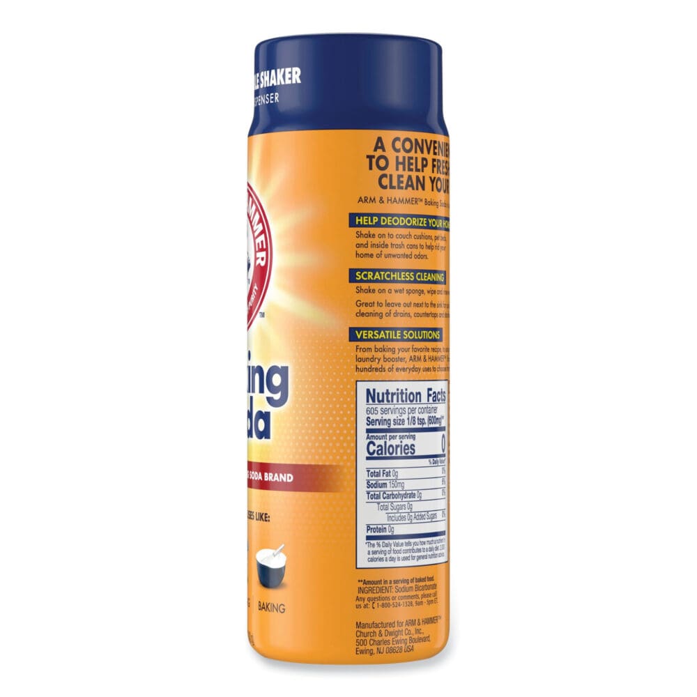 Baking Soda, 12 oz Refillable Shaker Canister, 6/Carton - Image 4