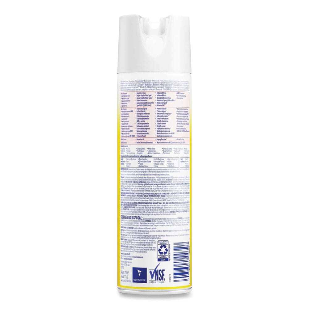 Disinfectant Spray, Original Scent, 19 oz Aerosol Spray - Image 2