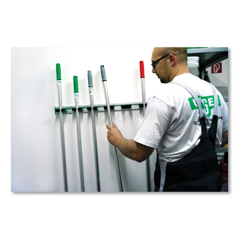 Hang Up Cleaning Holder, 14 x 3.15 x 2.17, Silver/Green - Image 3