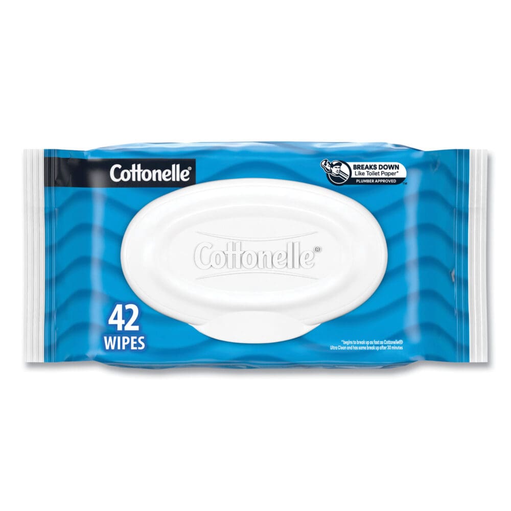 Fresh Care Flushable Cleansing Cloths, 1-Ply, 3.75 x 5.5, White, 42/Pack, 12 Packs/Carton - Image 2