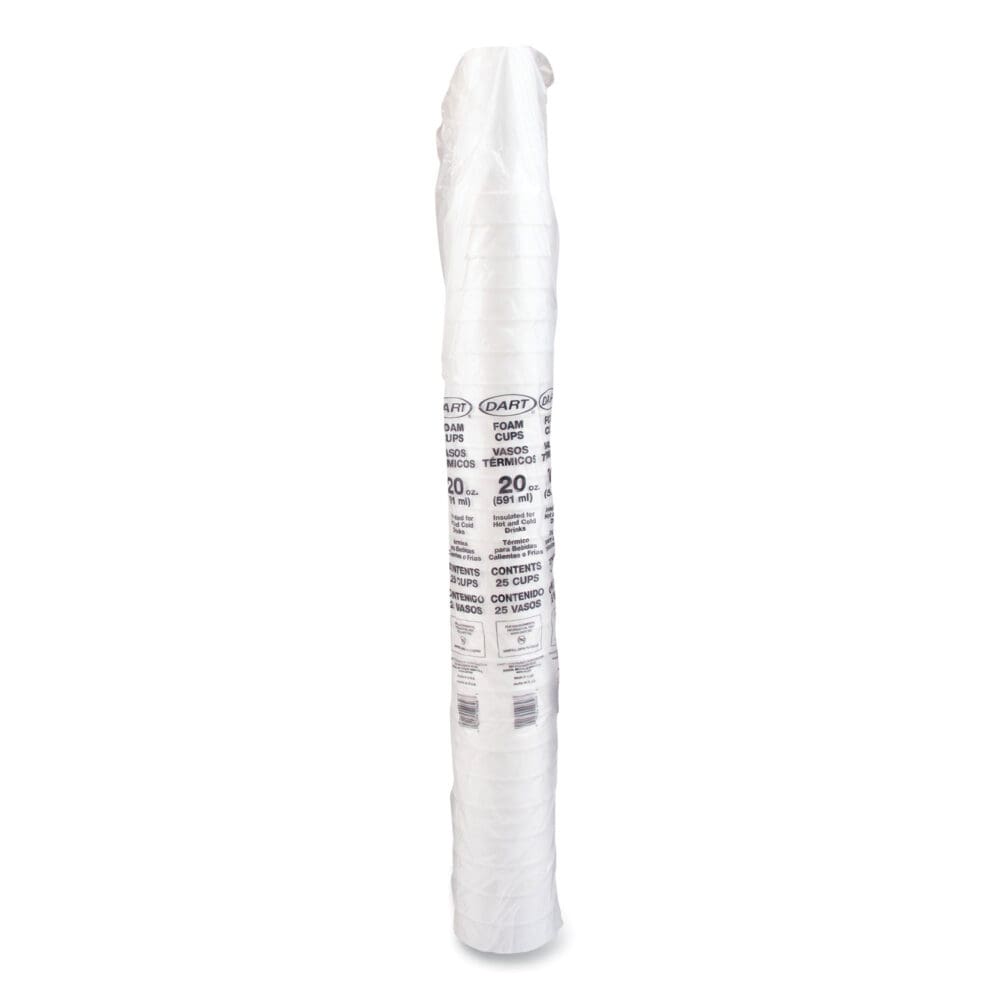 Foam Drink Cups, 20 oz, White, 25/Bag, 20 Bags/Carton - Image 4
