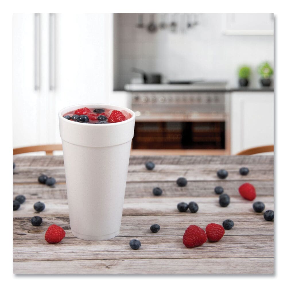 Foam Drink Cups, 20 oz, White, 25/Bag, 20 Bags/Carton - Image 6