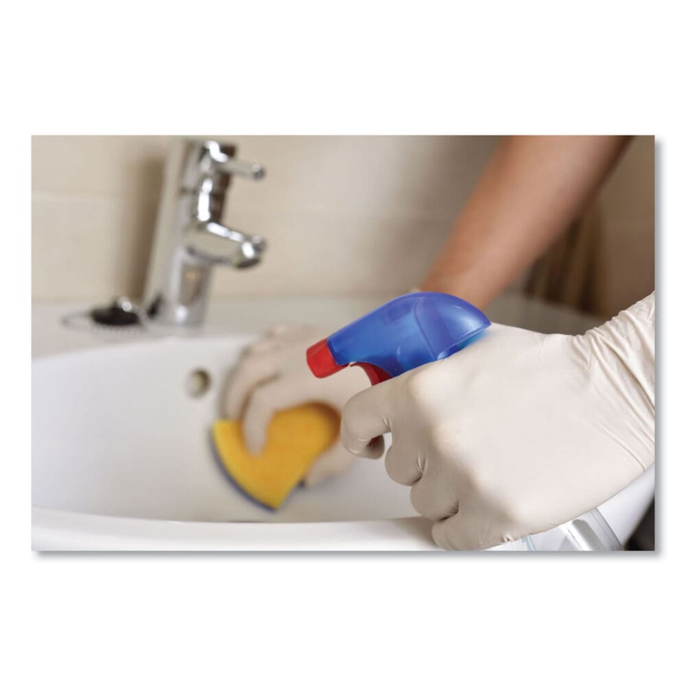 Latex Gloves, Cream, Large, 100/Box, 10 Boxes/Carton - Image 2