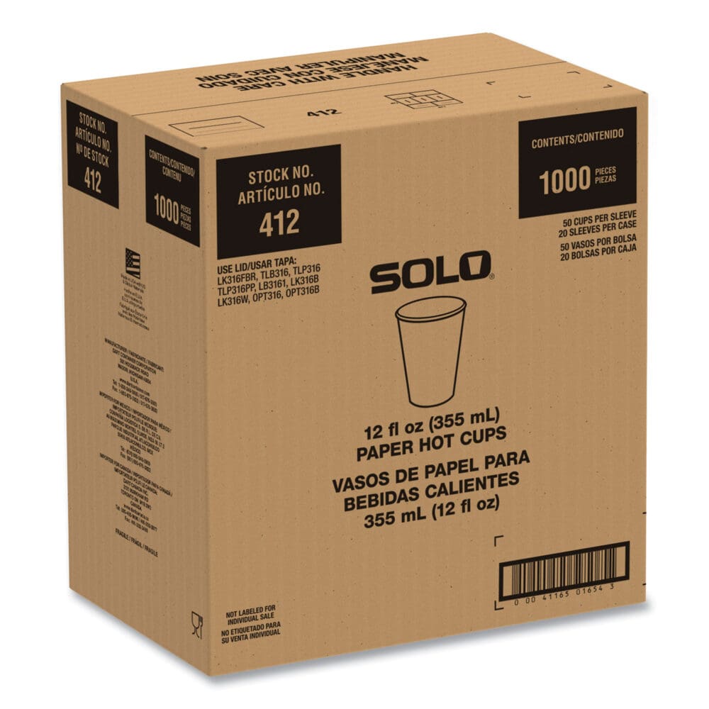 Compostable Paper Hot Cups, ProPlanet Seal, 12 oz, White/Green, 1,000/Carton - Image 5