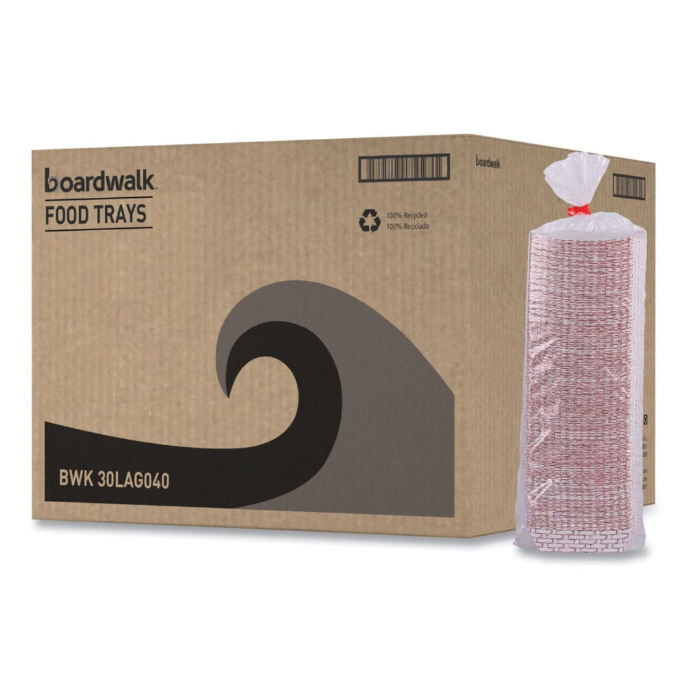 Paper Food Baskets, 6 oz Capacity, 3.78 x 4.3 x 1.08, Red/White, 1,000/Carton - Image 8