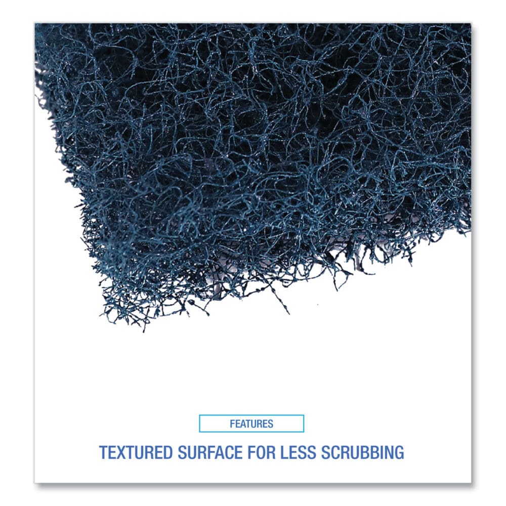 Extra Heavy-Duty Scour Pad, 3.5 x 5, Dark Blue, 20/Carton - Image 5