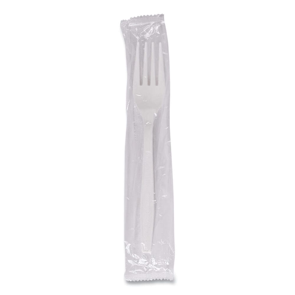 Heavyweight Wrapped Polypropylene Cutlery, Fork, White, 1,000/Carton - Image 5