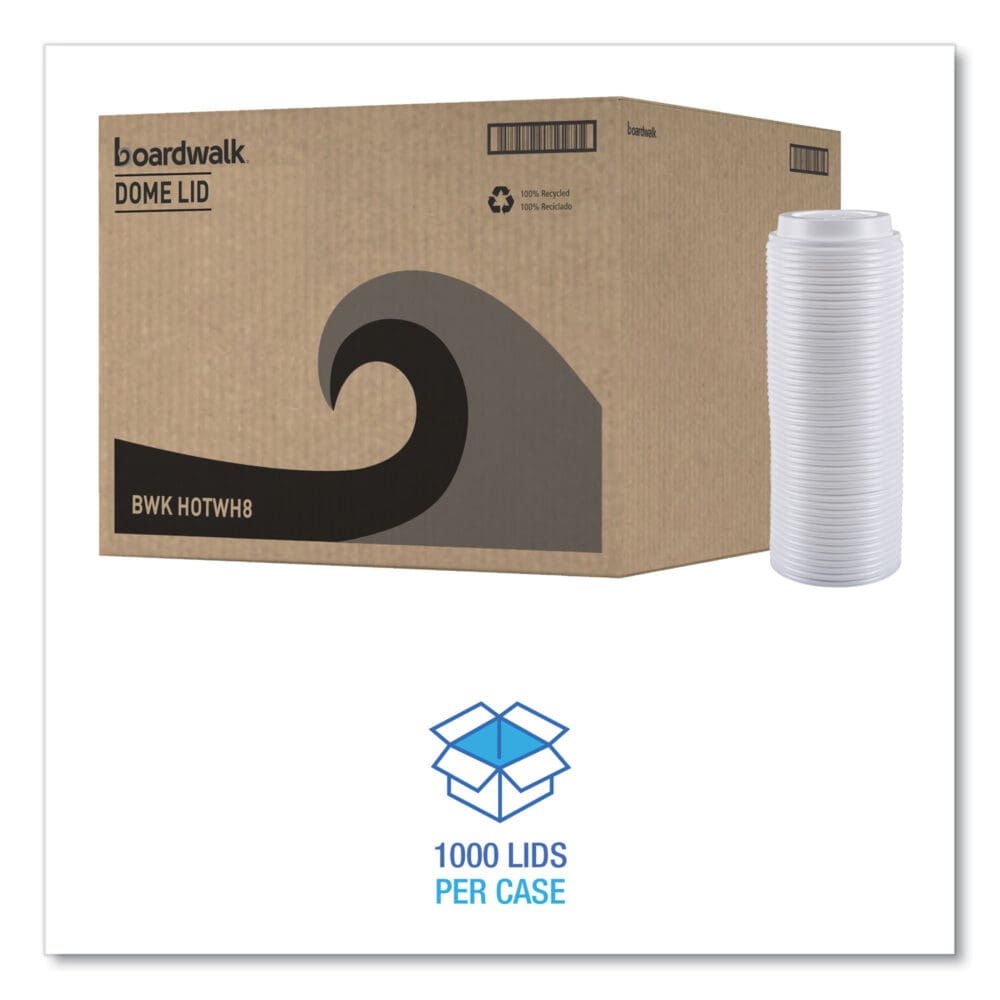 Hot Cup Lids, Fits 8 oz Hot Cups, White, 50/Sleeve, 20 Sleeves/Carton - Image 3