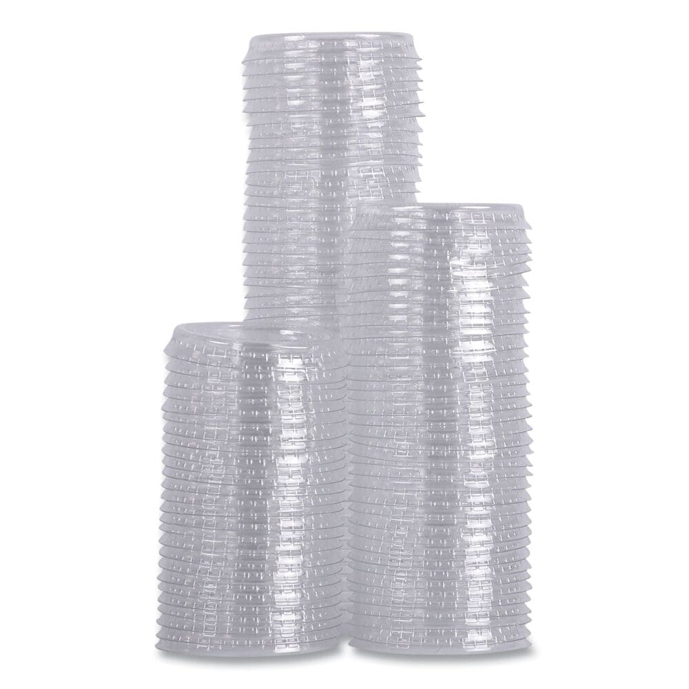 Souffle/Portion Cup Lids, Fits 1 oz Portion Cups, Clear, 2,500/Carton - Image 5