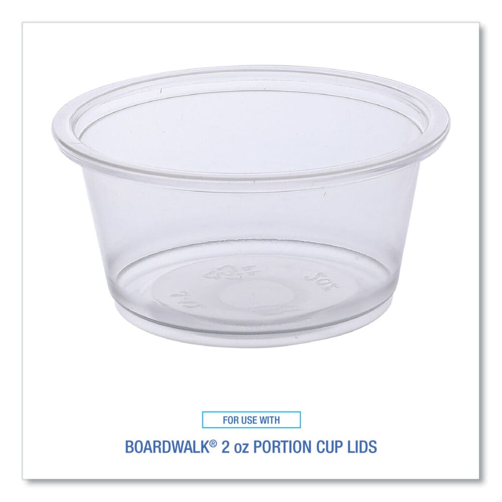 Souffle/Portion Cups, 2 oz, Polypropylene, Clear, 20 Cups/Sleeve, 125 Sleeves/Carton - Image 3