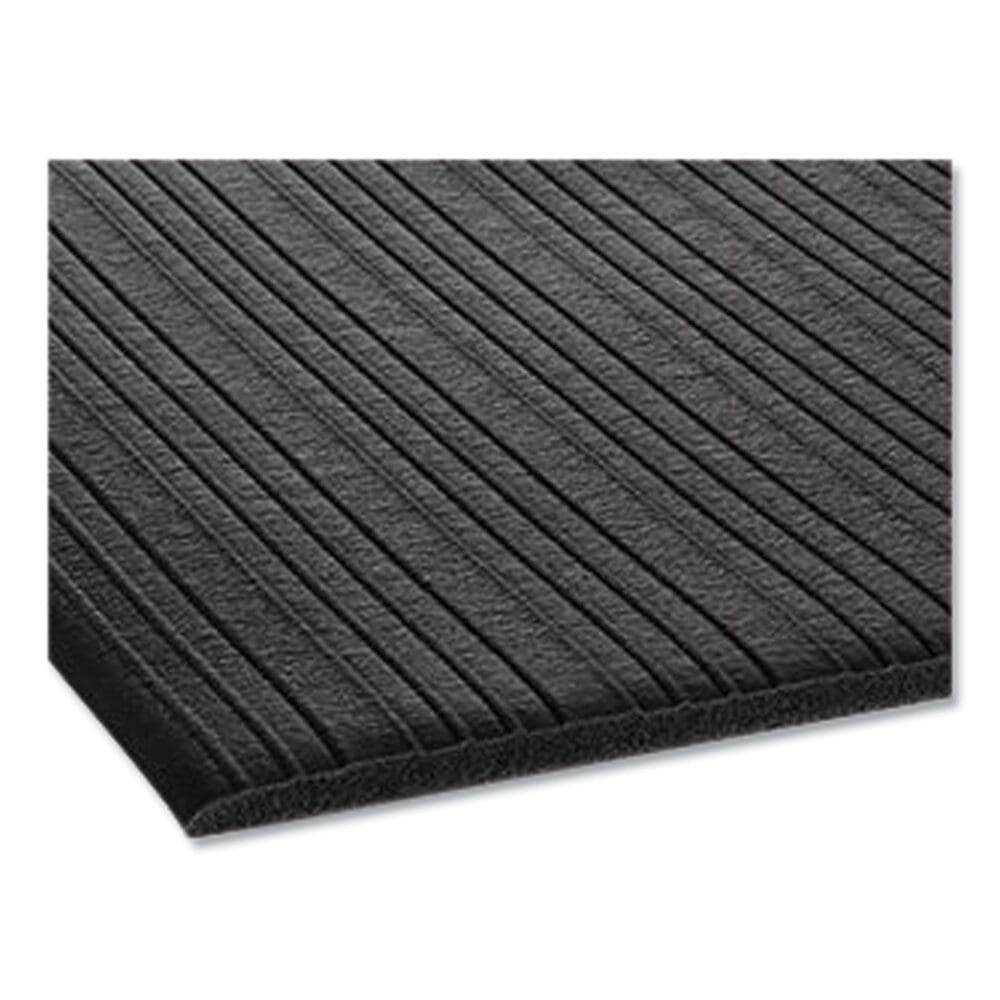Ribbed Vinyl Anti-Fatigue Mat, Rib Embossed Surface, 36 x 144, Black - Image 2