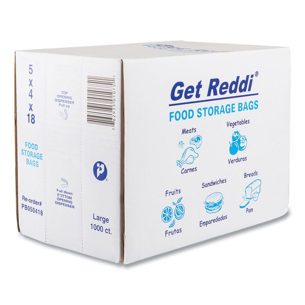 Food Bags, 0.75 mil, 5" x 18", Clear, 1,000/Carton - Image 2