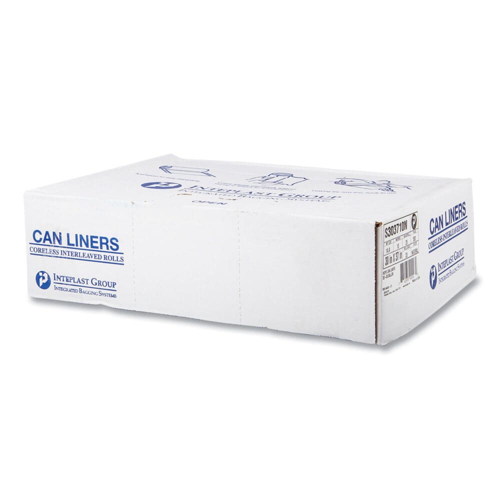High-Density Commercial Can Liners, 30 gal, 10 mic, 30" x 37", Clear, 25 Bags/Roll, 20 Interleaved Rolls/Carton - Image 2