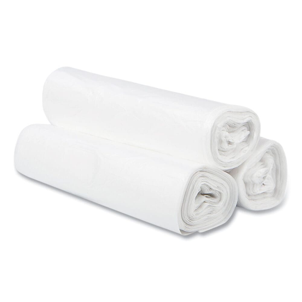High-Density Commercial Can Liners, 30 gal, 10 mic, 30" x 37", Clear, 25 Bags/Roll, 20 Interleaved Rolls/Carton - Image 3