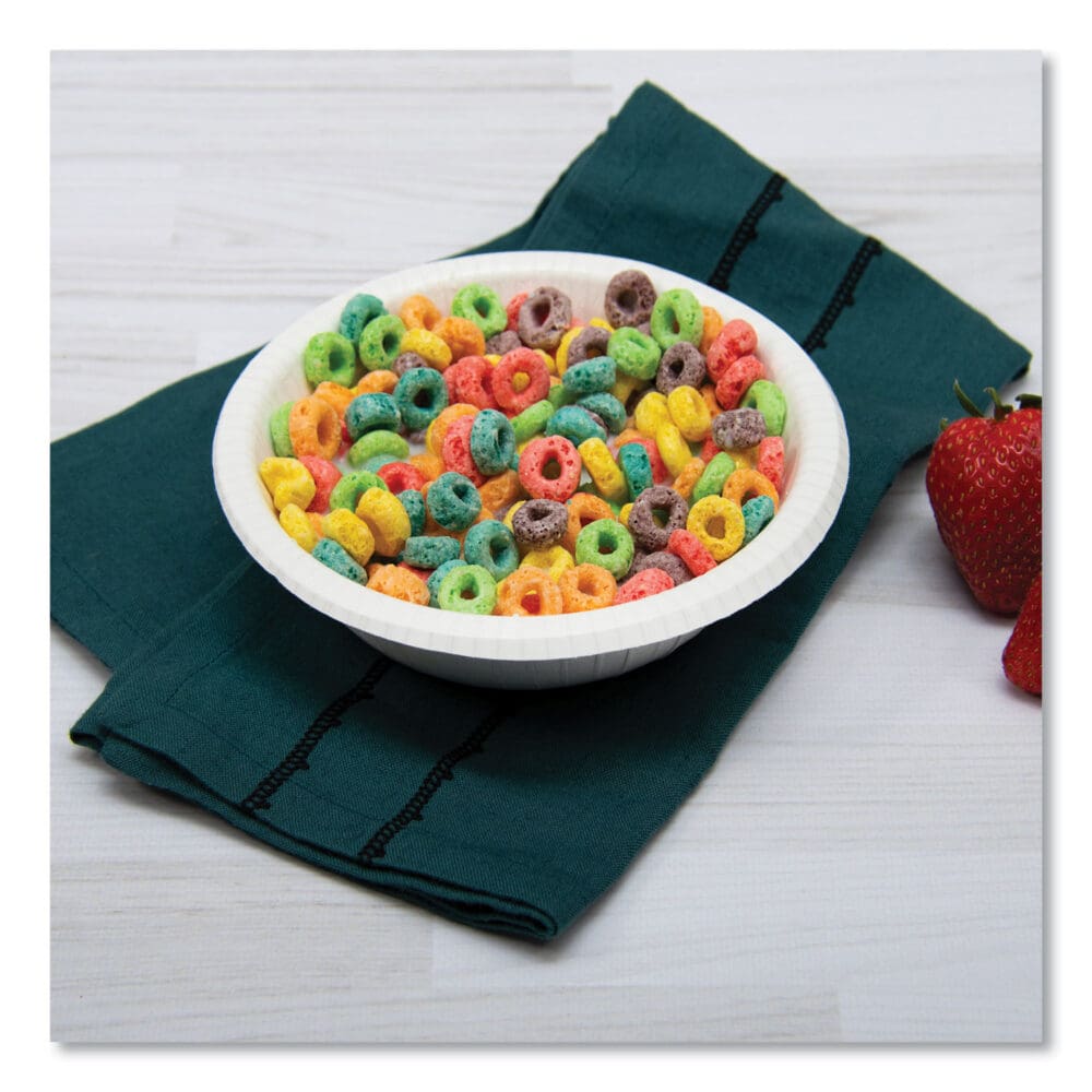 Bare Eco-Forward Paper Dinnerware Perfect Pak, ProPlanet Seal, Bowl, 12 oz, White/Green, 500/Carton - Image 4