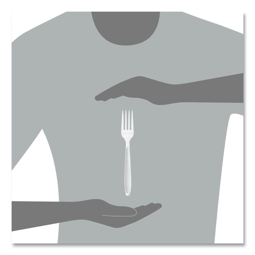 Impress Heavyweight Full-Length Polystyrene Cutlery, Fork, White, 100/Box, 10 Boxes/Carton - Image 6
