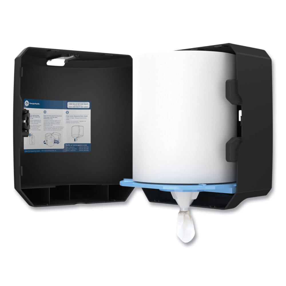 SofPull CenterPull Hand Towel Dispenser, 9.63 x 8.88 x 10.94, Black - Image 2