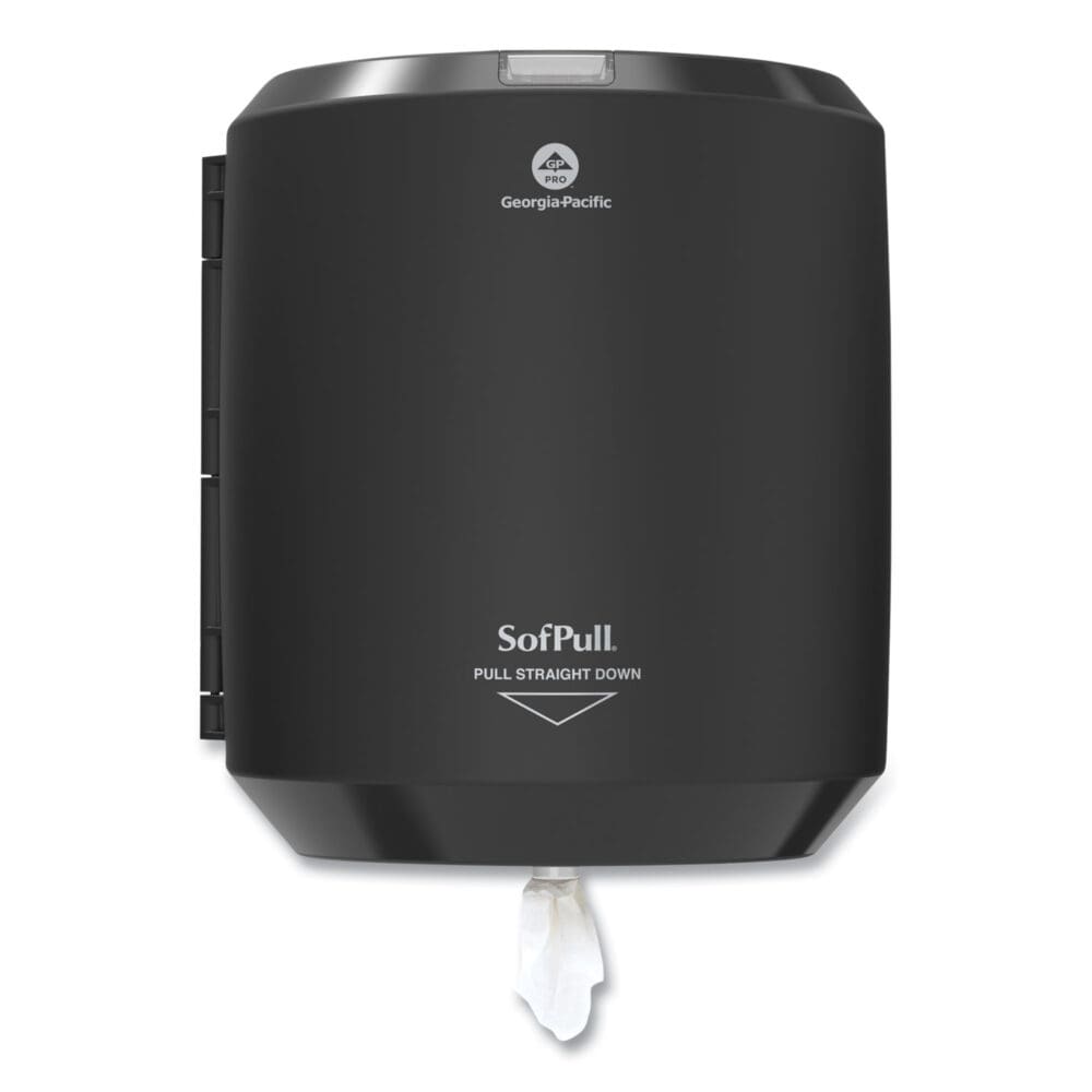 SofPull CenterPull Hand Towel Dispenser, 9.63 x 8.88 x 10.94, Black - Image 3