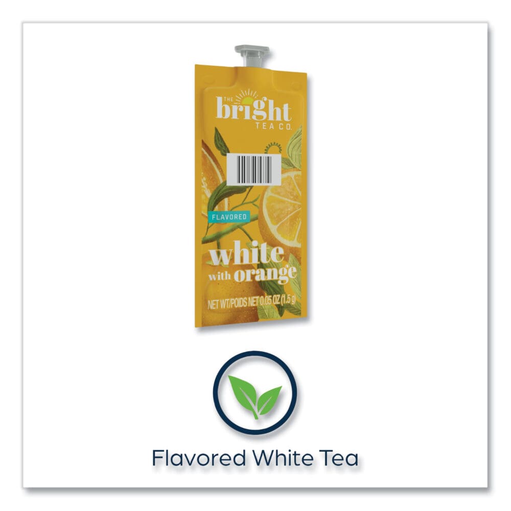 The Bright Tea Co. White with Orange Tea Freshpack, White with Orange, 0.05 oz Pouch, 100/Carton - Image 3