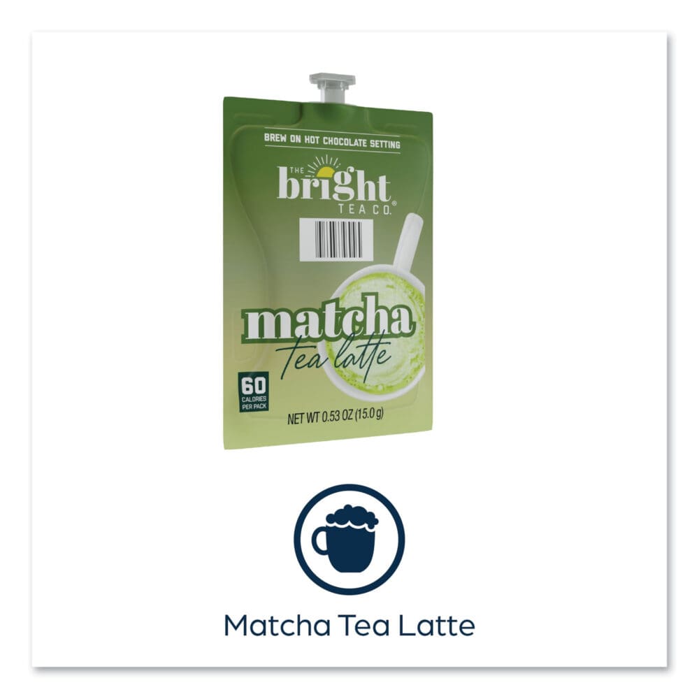 Bright Tea Co. Matcha Latte Freshpack, Matcha Tea Latte, 0.53 oz Pouch, 72/Carton - Image 4