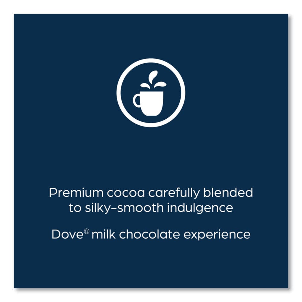 Dove Hot Chocolate Freshpack, Milk Chocolate, 0.66 oz Pouch, 72/Carton - Image 10