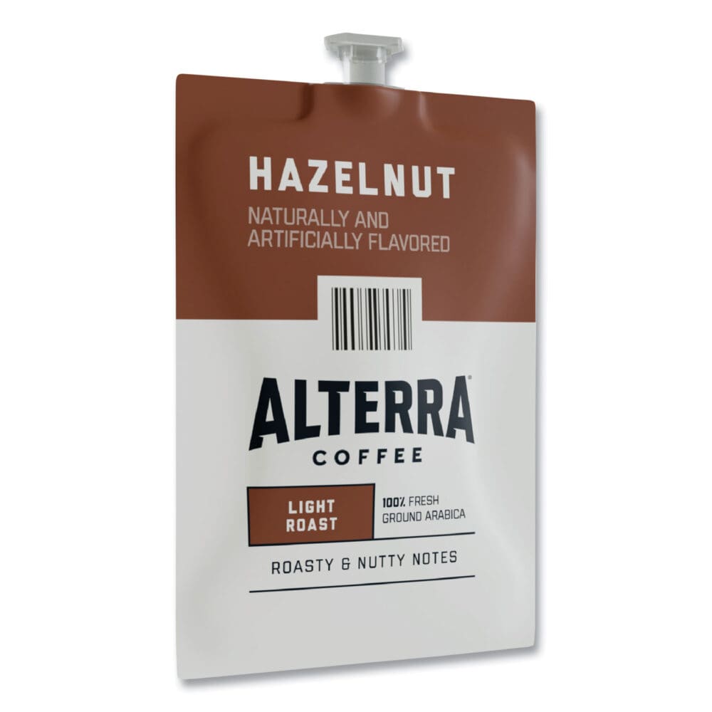 Alterra Hazelnut Coffee Freshpack, Hazelnut, 0.23 oz Pouch, 100/Carton - Image 10