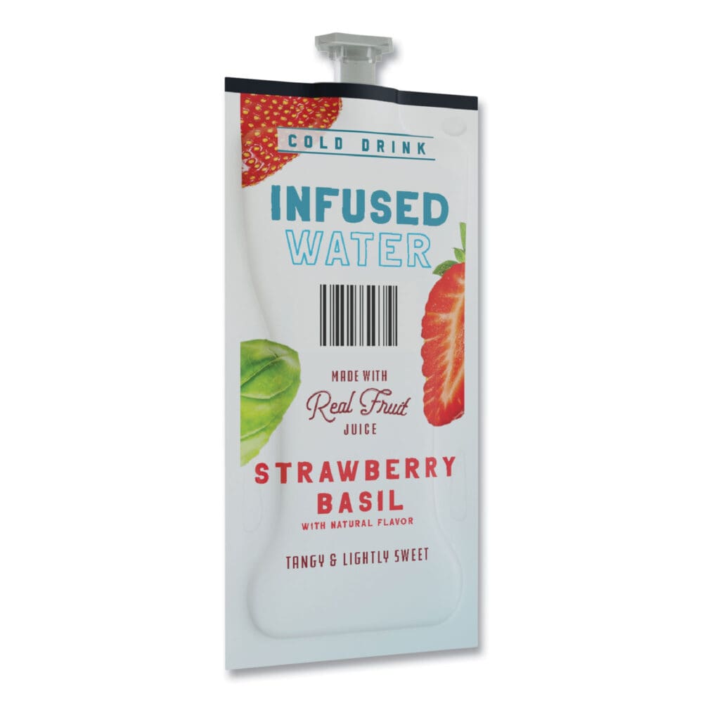 Strawberry Basil Infused Water Freshpack, Strawberry Basil, 0.11 oz Pouch, 100/Carton - Image 10