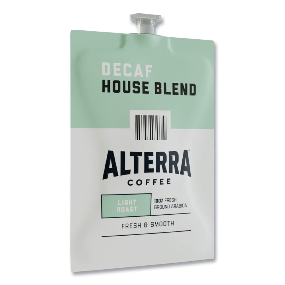 Alterra Decaf House Blend Coffee Freshpack, 0.25 oz Pouch, 100/Carton - Image 10