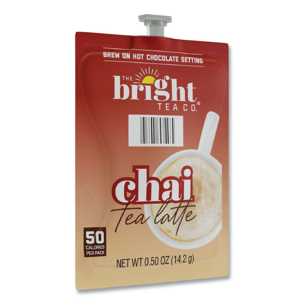 The Bright Tea Co. Chai Tea Latte Freshpack, Chai Latte, 0.5 oz Pouch, 72/Carton - Image 9