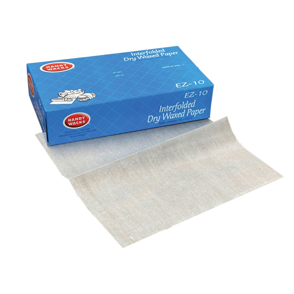 Interfolded Dry Waxed Paper, 10.75 x 10, 500 Box, 12 Boxes/Carton - Image 2
