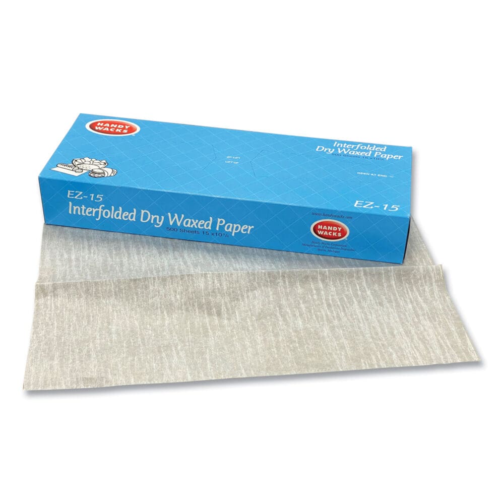 Interfolded Dry Waxed Paper, 10.75 x 15, 500 Box, 12 Boxes/Carton - Image 3