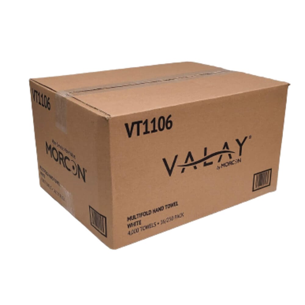 Valay Multi-Fold Towels, 1-Ply, 9.05 x 9.25, White, 250/Pack, 16 Packs/Carton - Image 3