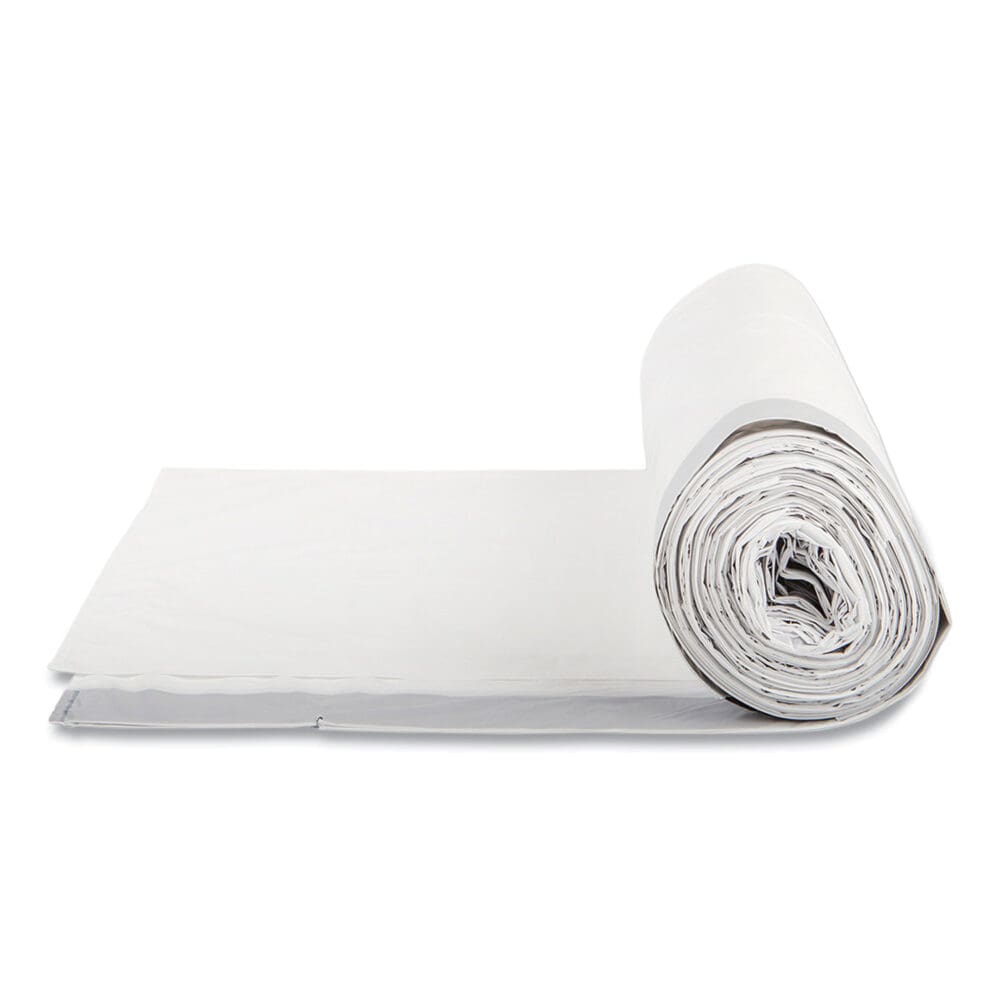 Draw-Tuff Institutional Draw-Tape Can Liners, 55 gal, 1.9 mil, 42.5" x 35.5", Natural, 10 Bags/Roll, 5 Rolls/Carton - Image 2