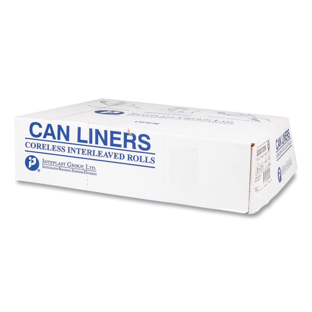 High-Density Commercial Can Liners, 10 gal, 8 mic, 24" x 24", Natural, 50 Bags/Roll, 20 Interleaved Rolls/Carton - Image 4