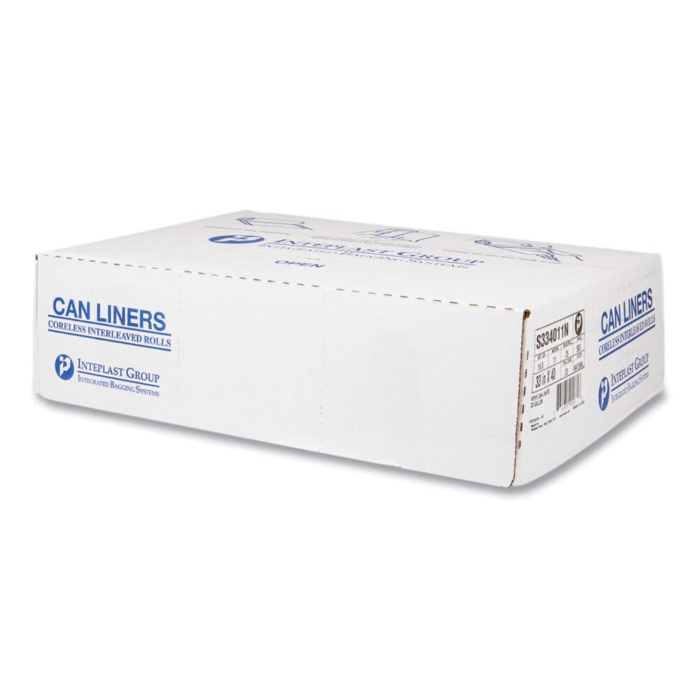 High-Density Commercial Can Liners, 33 gal, 11 mic, 33" x 40", Clear, 25 Bags/Roll, 20 Interleaved Rolls/Carton - Image 5