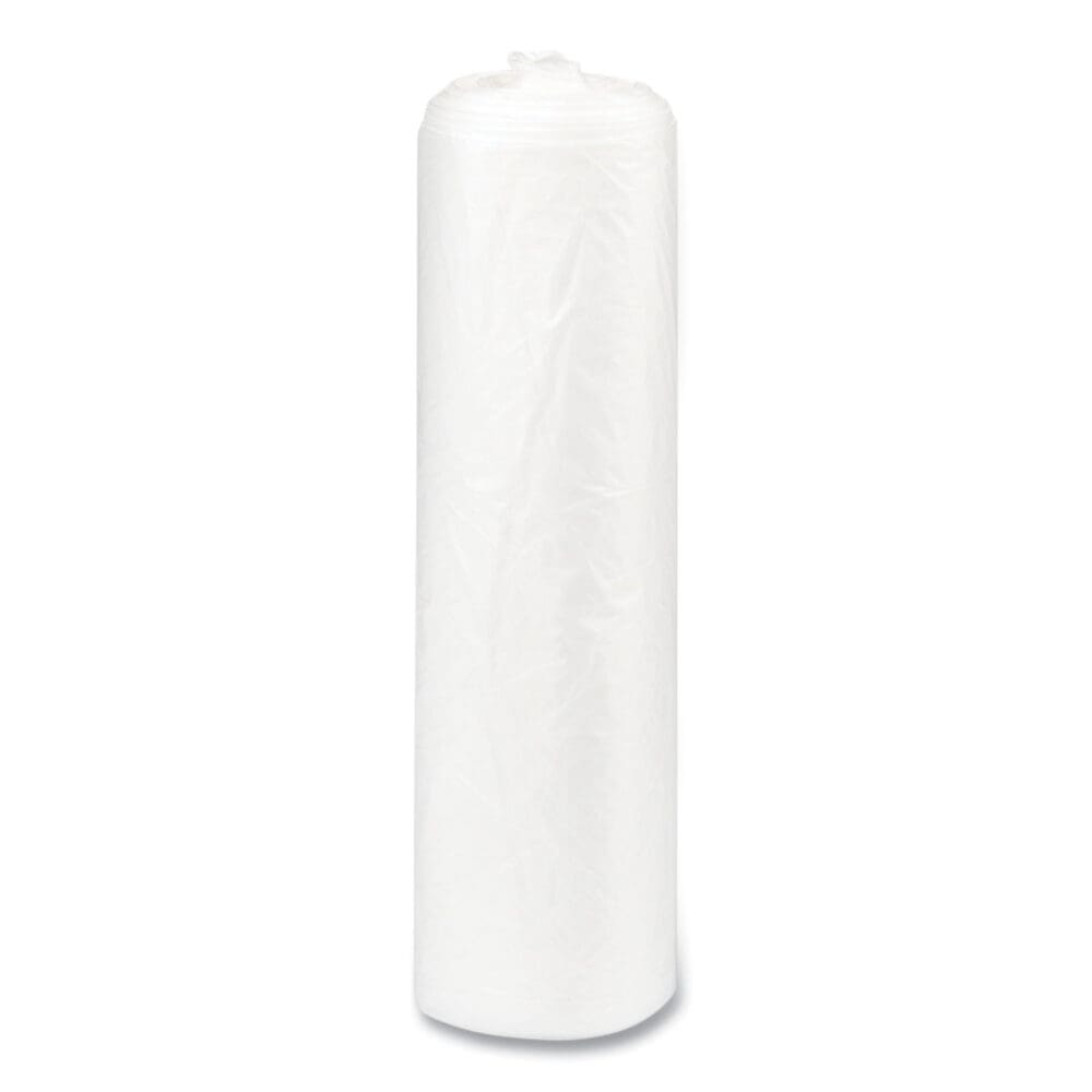 High-Density Commercial Can Liners, 33 gal, 17 mic, 33" x 40", Clear, 25 Bags/Roll, 10 Interleaved Rolls/Carton - Image 2