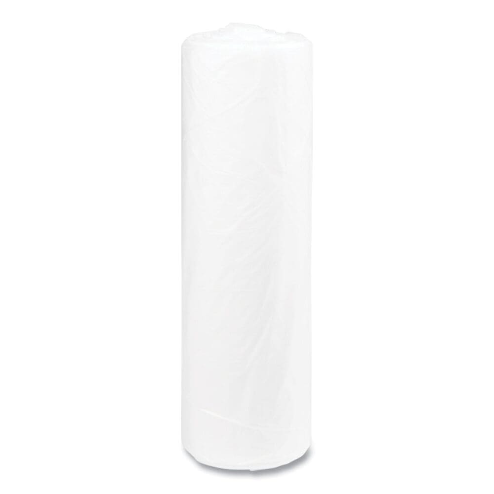 High-Density Commercial Can Liners, 45 gal, 14 mic, 40" x 48", Clear, 25 Bags/Roll, 10 Interleaved Rolls/Carton - Image 3