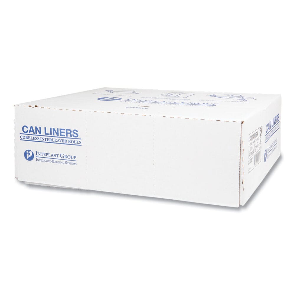 High-Density Commercial Can Liners, 45 gal, 16 mic, 40" x 48", Black, 25 Bags/Roll, 10 Interleaved Rolls/Carton - Image 2